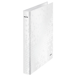 Leitz Raccoglitore ad anelli WOW, 22 x 30 cm, Dorso 40 mm, Capacità 250 fogli, Cartone, Bianco Leitz Raccoglitore ad anelli WOW, 22 x 30 cm, Dorso 40 mm, Capacità 250 fogli, Cartone, Bianco