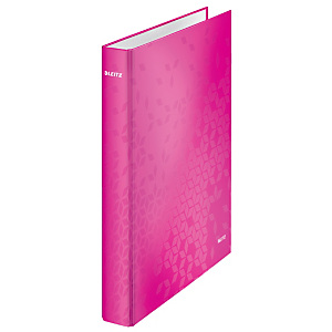 Leitz Raccoglitore ad anelli WOW, 22 x 30 cm, Dorso 40 mm, Capacità 250 fogli, Cartone, Fucsia Leitz Raccoglitore ad anelli WOW, 22 x 30 cm, Dorso 40 mm, Capacità 250 fogli, Cartone, Fucsia