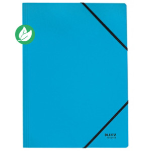 Leitz Recycle Chemise à élastique A4 en carton recyclé - Bleu Leitz Recycle Chemise à élastique A4 en carton recyclé - Bleu
