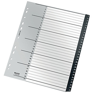 Leitz Recycle Indice numerico in PP, Tasti 1-31, A4 Maxi Leitz Recycle Indice numerico in PP, Tasti 1-31, A4 Maxi