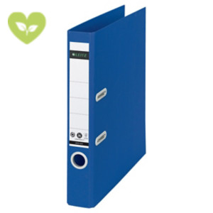 LEITZ Registratore archivio con meccanismo a leva 180° Recycle, Formato Commerciale, Dorso 5,5 cm, Blu