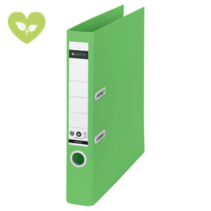 LEITZ Registratore archivio con meccanismo a leva 180° Recycle, Formato Commerciale, Dorso 5,5 cm, Verde