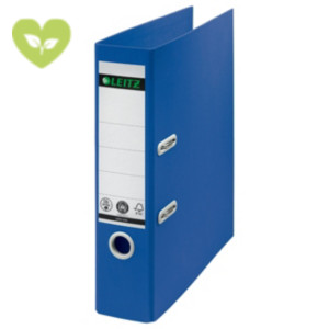 LEITZ Registratore archivio con meccanismo a leva 180° Recycle, Formato Commerciale, Dorso 8 cm, Blu