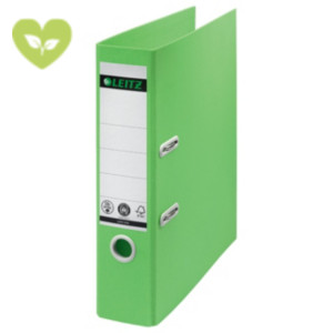 LEITZ Registratore archivio con meccanismo a leva 180° Recycle, Formato Commerciale, Dorso 8 cm, Verde