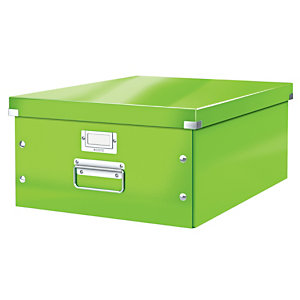 LEITZ Scatola archivio A3 Click & Store,Cartone, Coperchio removibile, 36,9 x 48,2 x 20 cm, Verde Lime