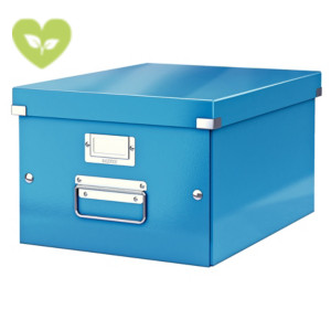 LEITZ Scatola archivio Click & Store WOW Medium, Cartone riciclato, Coperchio removibile, 28,1 x 37 x 20 cm, Azzurro LEITZ Scatola archivio Click & Store WOW Medium, Cartone riciclato, Coperchio removibile, 28,1 x 37 x 20 cm, Azzurro