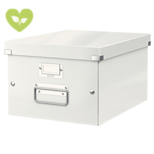 LEITZ Scatola archivio Click & Store WOW Medium, Cartone riciclato, Coperchio removibile, 28,1 x 37 x 20 cm, Bianco LEITZ Scatola archivio Click & Store WOW Medium, Cartone riciclato, Coperchio removibile, 28,1 x 37 x 20 cm, Bianco