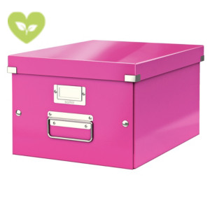 LEITZ Scatola archivio Click & Store WOW Medium, Cartone riciclato, Coperchio removibile, 28,1 x 37 x 20 cm, Fucsia LEITZ Scatola archivio Click & Store WOW Medium, Cartone riciclato, Coperchio removibile, 28,1 x 37 x 20 cm, Fucsia