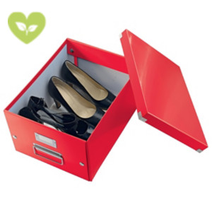LEITZ Scatola archivio Click & Store WOW Medium, Cartone riciclato, Coperchio removibile, 28,1 x 37 x 20 cm, Rosso LEITZ Scatola archivio Click & Store WOW Medium, Cartone riciclato, Coperchio removibile, 28,1 x 37 x 20 cm, Rosso