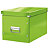 LEITZ Scatola Archivio Cubo Large Click & Store, Cartone, Coperchio removibile, 32 x 36 x 31 cm, Verde Lime - 1