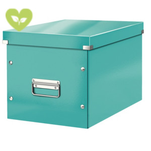 LEITZ Scatola Archivio Cubo Large Click & Store WOW, Cartone riciclato, Coperchio removibile, 32 x 36 x 31 cm, Acquamarina LEITZ Scatola Archivio Cubo Large Click & Store WOW, Cartone riciclato, Coperchio removibile, 32 x 36 x 31 cm, Acquamarina
