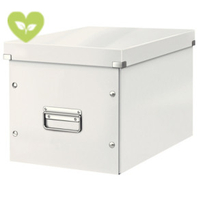 LEITZ Scatola Archivio Cubo Large Click & Store WOW, Cartone riciclato, Coperchio removibile, 32 x 36 x 31 cm, Bianco LEITZ Scatola Archivio Cubo Large Click & Store WOW, Cartone riciclato, Coperchio removibile, 32 x 36 x 31 cm, Bianco
