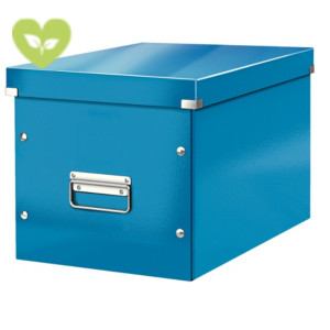 LEITZ Scatola Archivio Cubo Large Click & Store WOW, Cartone riciclato, Coperchio removibile, 32 x 36 x 31 cm, Blu LEITZ Scatola Archivio Cubo Large Click & Store WOW, Cartone riciclato, Coperchio removibile, 32 x 36 x 31 cm, Blu