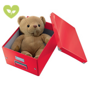 LEITZ Scatola Archivio Cubo Large Click & Store WOW, Cartone riciclato, Coperchio removibile, 32 x 36 x 31 cm, Rosso LEITZ Scatola Archivio Cubo Large Click & Store WOW, Cartone riciclato, Coperchio removibile, 32 x 36 x 31 cm, Rosso