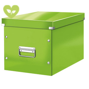 LEITZ Scatola Archivio Cubo Large Click & Store WOW, Cartone riciclato, Coperchio removibile, 32 x 36 x 31 cm, Verde Lime LEITZ Scatola Archivio Cubo Large Click & Store WOW, Cartone riciclato, Coperchio removibile, 32 x 36 x 31 cm, Verde Lime