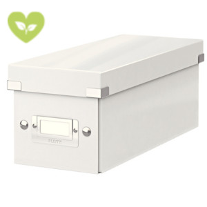 LEITZ Scatola Archivio per CD Click & Store WOW, Cartone riciclato, Coperchio removibile, 14,3 x 35,2 x 13,6 cm, Bianco LEITZ Scatola Archivio per CD Click & Store WOW, Cartone riciclato, Coperchio removibile, 14,3 x 35,2 x 13,6 cm, Bianco