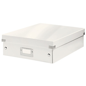 Leitz Scatola organizer Medium Click & Store, Cartone, Coperchio removibile, Bianco, 281 x 370 x 100 mm Leitz Scatola organizer Medium Click & Store, Cartone, Coperchio removibile, Bianco, 281 x 370 x 100 mm