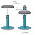 Leitz Tabouret ergonomique assis-debout Ergo Cosy - Bleu - 6