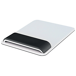 Leitz Tappetino Mouse con poggiapolsi regolabile Leitz Ergo WOW, Bianco/Nero Leitz Tappetino Mouse con poggiapolsi regolabile Leitz Ergo WOW, Bianco/Nero