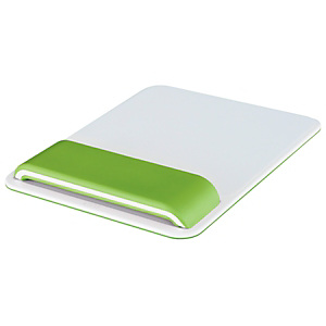 Leitz Tappetino Mouse con poggiapolsi regolabile Leitz Ergo WOW, Bianco/Verde Leitz Tappetino Mouse con poggiapolsi regolabile Leitz Ergo WOW, Bianco/Verde