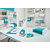LEITZ Vaschetta portacorrispondenza WOW Dual Color, 26,7 x 33,6 x 50 cm, Bianco/Acquamarina - 4