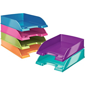 Leitz Vaschette portacorrispondenza linea ''Classic Plus Wow'' - Dimensioni est. cm 25,5 x 36 x 7 h - Colore fucsia perlato Leitz Vaschette portacorrispondenza linea ''Classic Plus Wow'' - Dimensioni est. cm 25,5 x 36 x 7 h - Colore fucsia perlato