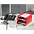 Leitz Vaschette portacorrispondenza linea ''Plus Desk Top'' - Jumbo - Dimensioni est. cm 25,5 x 36 x 10,3 h - Colore: rosso papavero - 3