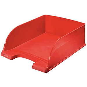 Leitz Vaschette portacorrispondenza linea ''Plus Desk Top'' - Jumbo - Dimensioni est. cm 25,5 x 36 x 10,3 h - Colore: rosso papavero Leitz Vaschette portacorrispondenza linea ''Plus Desk Top'' - Jumbo - Dimensioni est. cm 25,5 x 36 x 10,3 h - Colore: rosso papavero