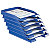 Leitz Vaschette portacorrispondenza linea ''Plus Desk Top'' - Slim - Dimensioni est. cm 25,5 x 36 x 3,7 h - Colore: blu fiordaliso - 4
