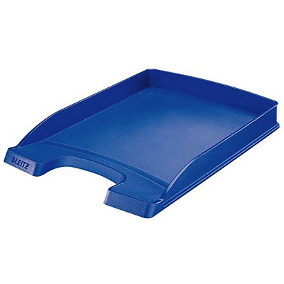 Leitz Vaschette portacorrispondenza linea ''Plus Desk Top'' - Slim - Dimensioni est. cm 25,5 x 36 x 3,7 h - Colore: blu fiordaliso - 1
