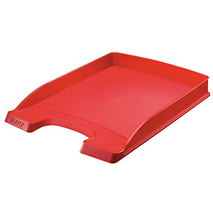 Leitz Vaschette portacorrispondenza linea ''Plus Desk Top'' - Slim - Dimensioni est. cm 25,5 x 36 x 3,7 h - Colore: rosso papavero