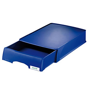 Leitz Vaschette portacorrispondenza linea ''Plus Desk Top'' - Standard Plus a cassetto - Colore Blu fiordaliso - Dimensioni est. cm 25,5 x 35,5 x 7 h.