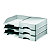 Leitz Vaschette portacorrispondenza linea ''Plus Desk Top'' - Standard Plus a cassetto - Colore Grigio fior di loto - Dimensioni est. cm 25,5 x 35,5 x 7 h. - 3