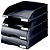 Leitz Vaschette portacorrispondenza linea ''Plus Desk Top'' - Standard Plus a cassetto - Colore Nero di mora - Dimensioni est. cm 25,5 x 35,5 x 7 h. - 3