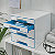 Leitz WOW Cajonera de escritorio, A4 Maxi, 4 cajones, 287 x 270 x 363 mm, blanco y azul metalizado - 3