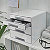 Leitz WOW Cajonera de escritorio, A4 Maxi, 4 cajones, 287 x 270 x 363 mm, blanco y gris - 3