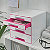Leitz WOW Cajonera de escritorio, A4 Maxi, 4 cajones, 287 x 270 x 363 mm, blanco y rosa metalizado - 2