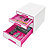 Leitz WOW Cajonera de escritorio, A4 Maxi, 4 cajones, 287 x 270 x 363 mm, blanco y rosa metalizado - 4