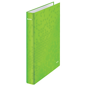 Leitz Wow Carpeta de 2 anillas de 25 mm, A4, cartón forrado, 230 hojas, lomo 40 mm, verde Leitz Wow Carpeta de 2 anillas de 25 mm, A4, cartón forrado, 230 hojas, lomo 40 mm, verde