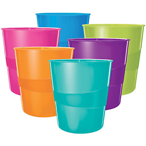 Leitz WOW Cestino gettacarte, Fucsia perlato Leitz WOW Cestino gettacarte, Fucsia perlato