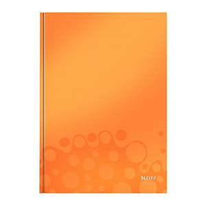 Leitz Wow Cuaderno, A4, cuadriculado, 80 hojas, cubierta dura cartón, naranja Leitz Wow Cuaderno, A4, cuadriculado, 80 hojas, cubierta dura cartón, naranja