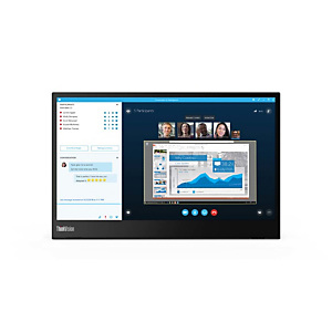 Lenovo ThinkVision M14, 35,6 cm (14''), 1920 x 1080 Pixeles, Full HD, LED, 6 ms, Negro 61DDUAT6EU Lenovo ThinkVision M14, 35,6 cm (14''), 1920 x 1080 Pixeles, Full HD, LED, 6 ms, Negro 61DDUAT6EU