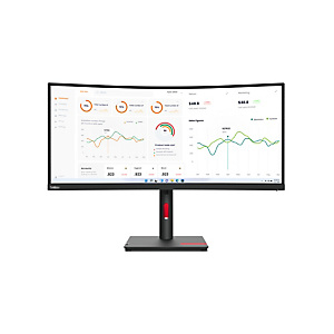 Lenovo ThinkVision T34w-30, 86,4 cm (34''), 3440 x 1440 Pixeles, Wide Quad HD, LED, 6 ms, Negro 63D4GAT1EU Lenovo ThinkVision T34w-30, 86,4 cm (34''), 3440 x 1440 Pixeles, Wide Quad HD, LED, 6 ms, Negro 63D4GAT1EU