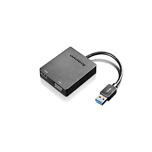 Lenovo Universal USB 3.0 to VGA/HDMI, USB Type-A, Femelle, Mâle, Noir, CB, FCC, ICES, CE-EMC, C-tick, VCCI, BSMI-EMC, KC, -5 - 40 °C 4X90H20061 Lenovo Universal USB 3.0 to VGA/HDMI, USB Type-A, Femelle, Mâle, Noir, CB, FCC, ICES, CE-EMC, C-tick, VCCI, BSMI-EMC, KC, -5 - 40 °C 4X90H20061