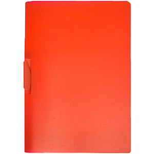 LEONARDI Cartellina con clip fermafogli, 22 x 30 cm, Capacità 40 fogli, PPL, Rosso trasparente LEONARDI Cartellina con clip fermafogli, 22 x 30 cm, Capacità 40 fogli, PPL, Rosso trasparente