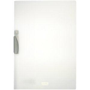 LEONARDI Cartellina con clip fermafogli, 22 x 30 cm, Capacità 40 fogli, PPL, Trasparente