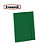 LEONARDI Cartelline a 3 lembi con elastico - Verde (confezione 10 pezzi) - 1