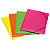 LEONARDI Cartelline a 3 lembi "Shocking File" - Colori assortiti Fluo - Con elastico incrociato - F.to utile 23,5 x 31 cm. - 1