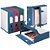 LEONARDI Scatola archivio Combi Box E-500, Polipropilene, Coperchio laterale, Blu, 365 mm x 295 mm x 90 mm - 2