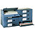 LEONARDI Scatola archivio Combi Box E-500, Polipropilene, Coperchio laterale, Blu, 365 mm x 295 mm x 90 mm - 3